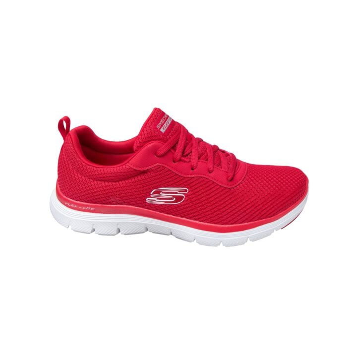 Skechers Flex Appeal 4.0 Schnürschuh für Damen rot, 39 von Skechers