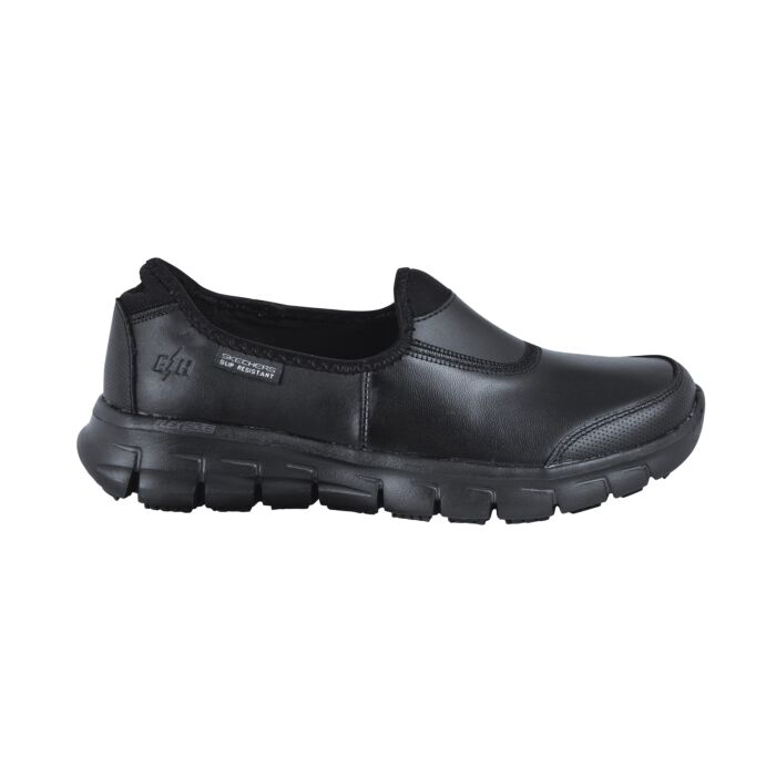 Skechers Schlupfschuh aus Leder schwarz, 36 von Skechers