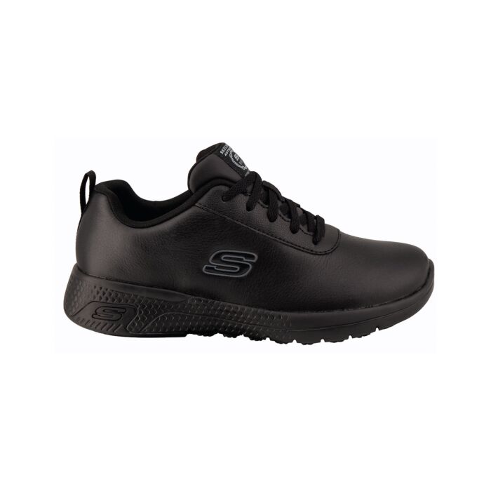 Skechers Schnürschuh aus Leder schwarz, 35 von Skechers