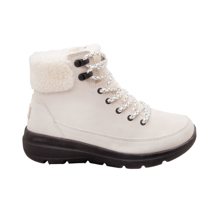 Skechers Schnürstiefelette aus Veloursleder weiss, 35 von Skechers