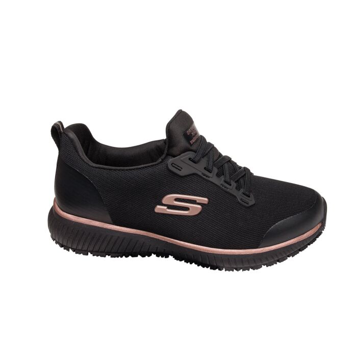 Skechers Work Anti-Rutsch Schlupfschuh Damen schwarz-gold, 37 von Skechers