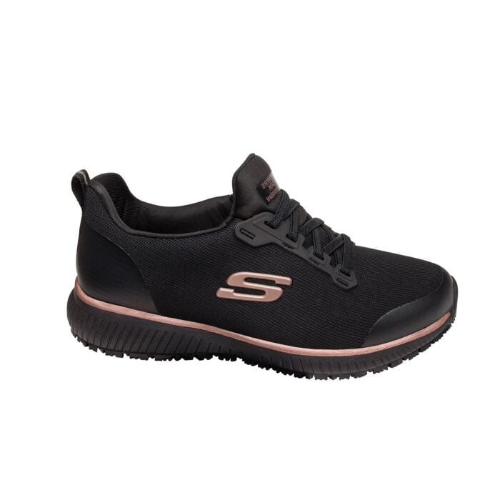 Skechers Work Anti-Rutsch Schlupfschuh Damen schwarz-gold, 39 von Skechers