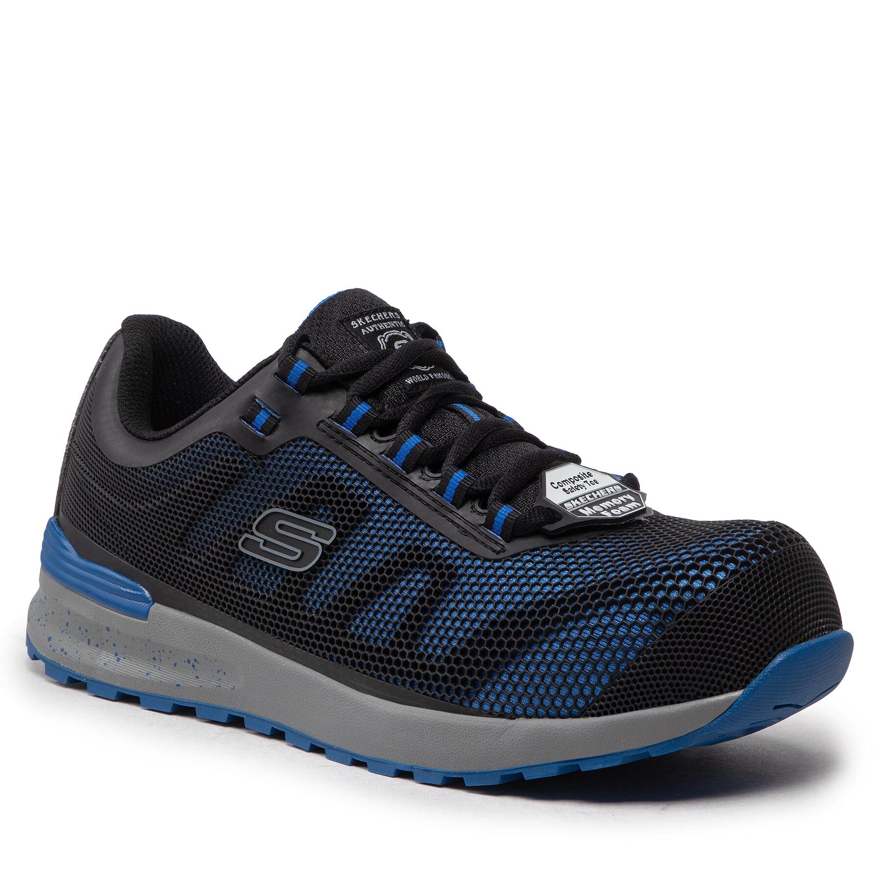 Halbschuhe Skechers Bulklin 77180EC/BLU Schwarz von Skechers