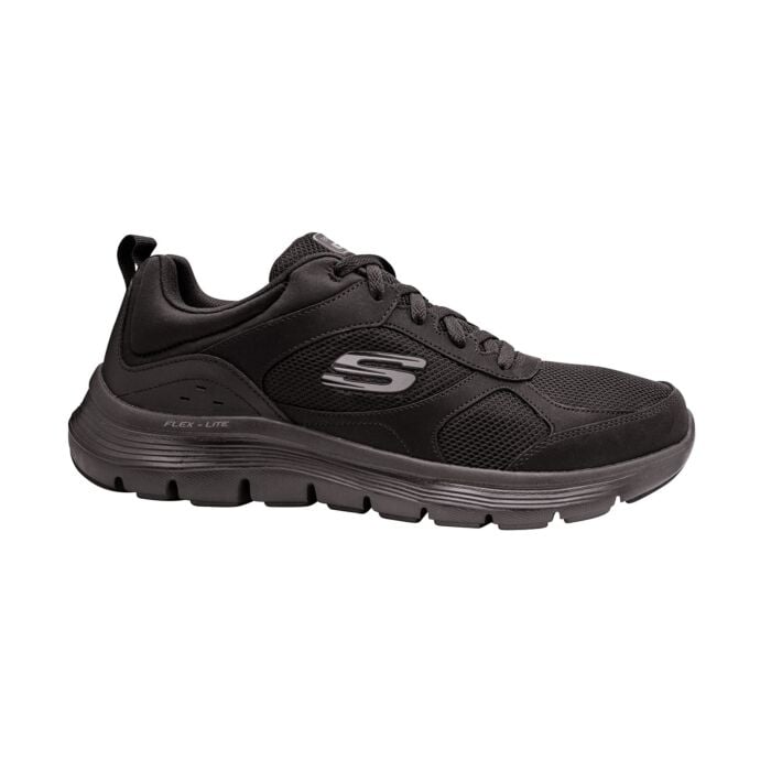 Skechers Flex Advantage 5.0 Schnürschuh für Herren aus Leder schwarz, 46 von Skechers