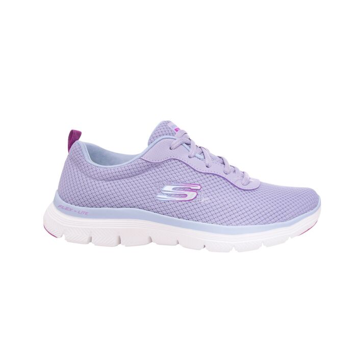 Skechers Flex Appeal 4.0 Schnürschuh für Damen flieder, 41 von Skechers