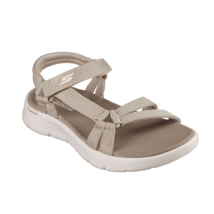 Skechers GO Walk Sandale aus weichem Textil taupe von Skechers