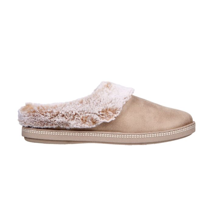 Skechers Hausschuh für Damen aus weichem Mikrofaser Textilmaterial taupe Skechers Hausschuh für Damen aus weichem Mikrofaser Textilmaterial taupe von Skechers