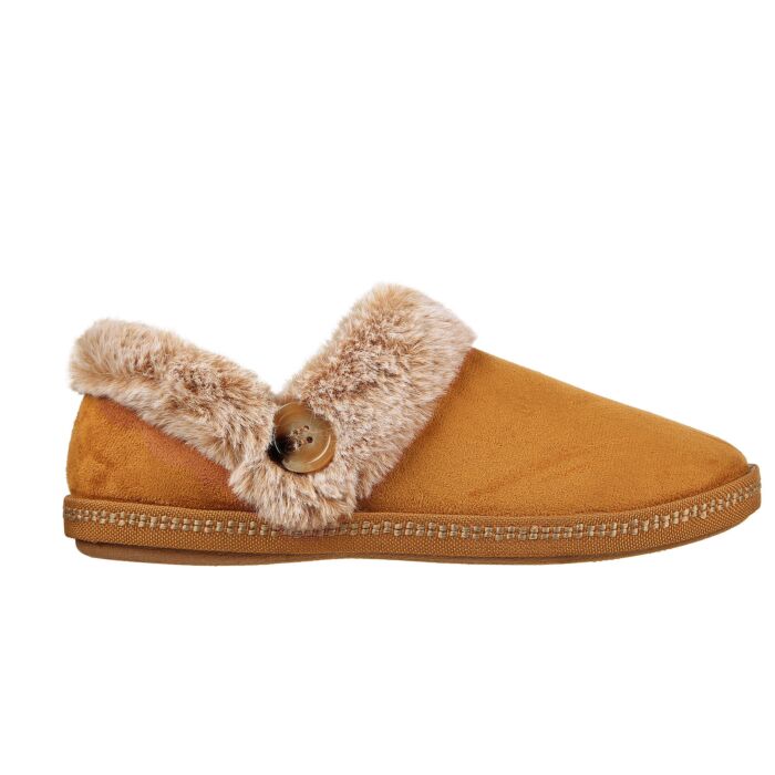 Skechers Hausschuh für Damen mit Warmfutter cognac, 35 von Skechers