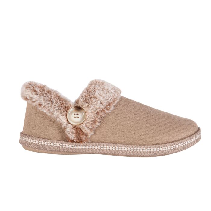 Skechers Hausschuh für Damen mit Warmfutter taupe Skechers Hausschuh für Damen mit Warmfutter taupe von Skechers