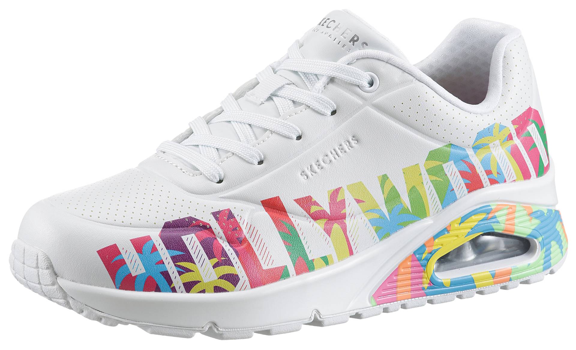 Skechers Keilsneaker »UNO-ONE FOR STARS!«, mit HOLLYWOOD-Schriftzug, Freizeitschuh, Halbschuh, Schnürschuh von Skechers