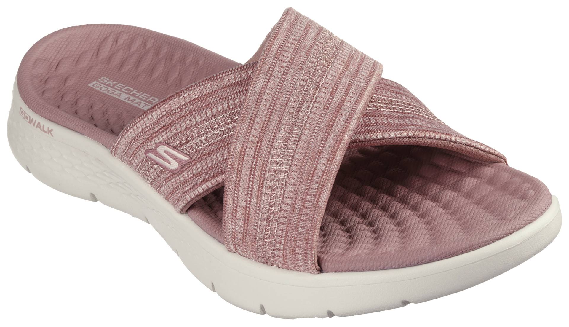 Skechers Pantolette »GO WALK FLEX SANDAL-BUTTERFLY BLISS«, Keilabsatz, Sommerschuh, Schlappen mit Goga Mat Footbed von Skechers