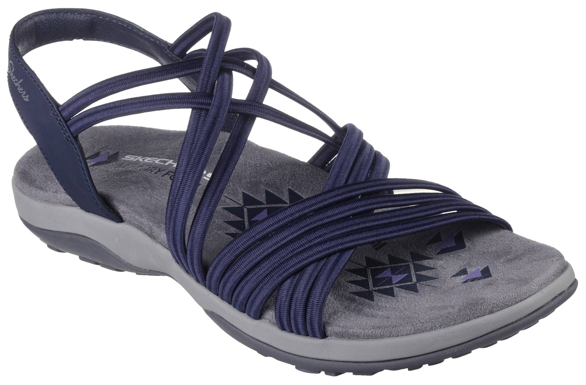 Skechers Sandale »REGGAE SLIM-SUNNYSIDE«, Sommerschuh, Sandalette, Keilabsatz, mit Skechers Memory Foam von Skechers