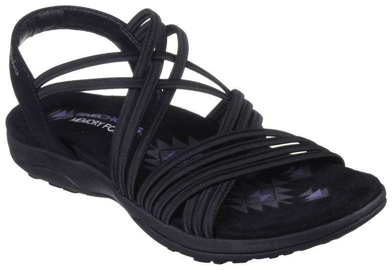 Skechers Sandale »REGGAE SLIM-SUNNYSIDE«, Sommerschuh, Sandalette, Keilabsatz, mit Skechers Memory Foam von Skechers