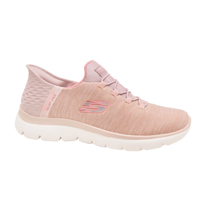 Slip Ins Damen-Schlupfschuh mit Elastbändern rosa von Skechers