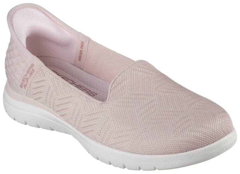 Skechers Slip-On Sneaker »ON-THE-GO FLEX-CLOVER«, Schlupfschuh, Slipper, Freizeitschuh mit gepolstertem Schaftrand von Skechers