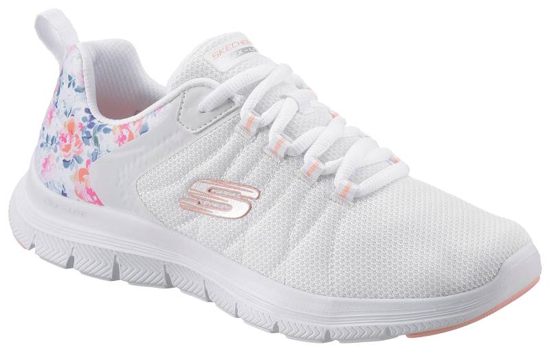 Skechers Sneaker »FLEX APPEAL 4.0 LET IT BLOSSOM«, mit Blumenprint an der Ferse, Freizeitschuh, Halbschuh, Schnürschuh von Skechers