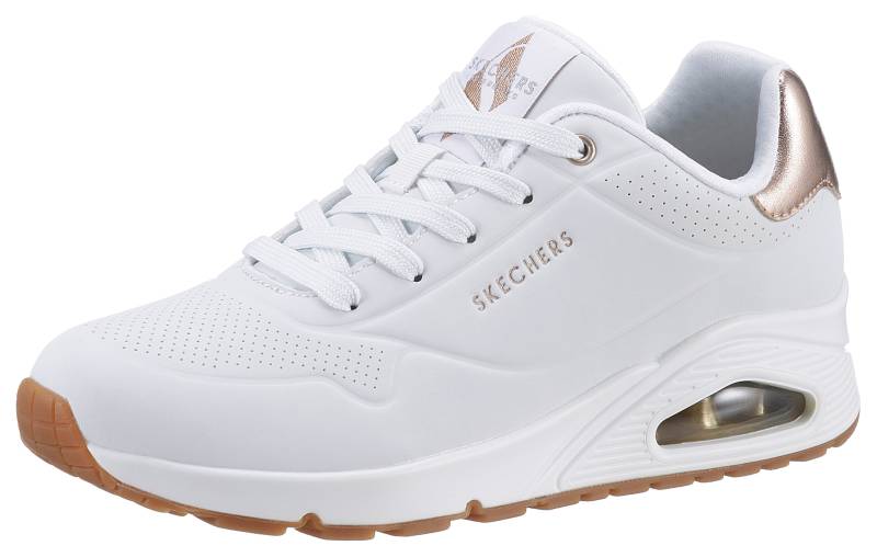 Skechers Sneaker »UNO GOLDEN AIR«, Freizeitschuh, Halbschuh, Schnürschuhmit Metallic-Einsatz von Skechers