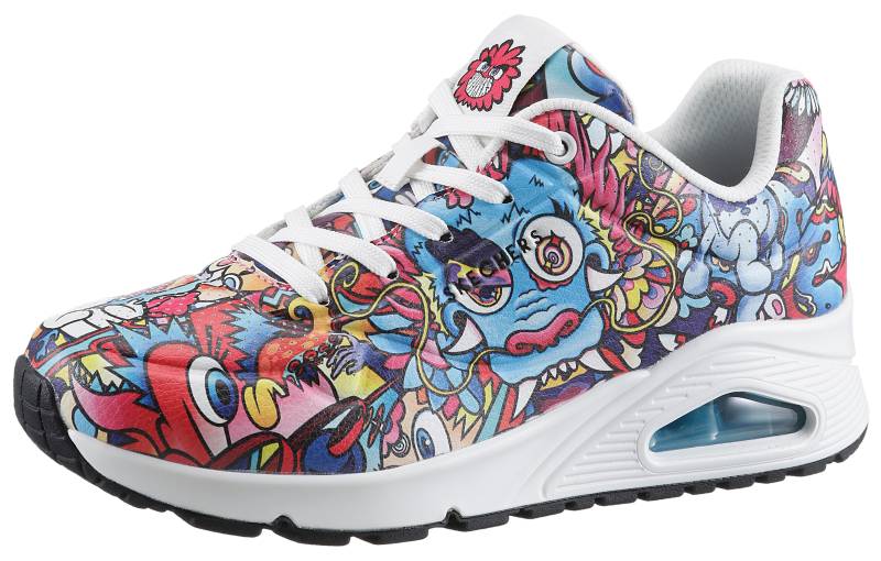 Skechers Sneaker »UNO-COLOR DOODLE«, mit buntem Print, Freizeitschuh, Halbschuh, Schnürschuh von Skechers