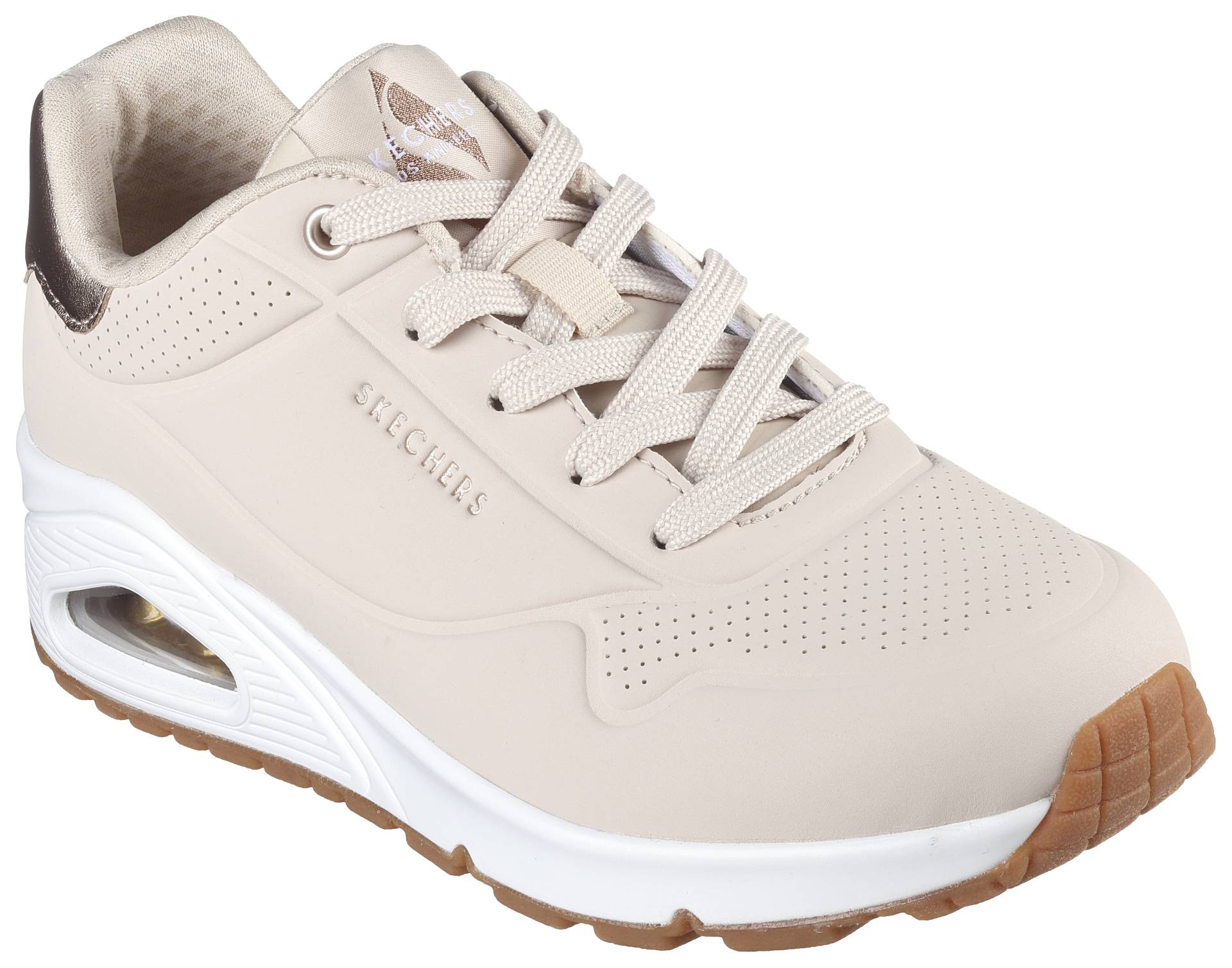 Skechers Sneaker »UNO GOLDEN AIR«, Freizeitschuh, Halbschuh, Schnürschuhmit Metallic-Einsatz von Skechers