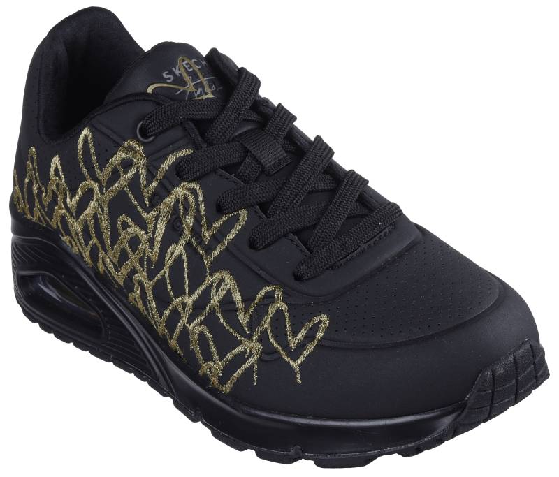 Skechers Sneaker »UNO-GOLDEN HEART«, Freizeitschuh, Schnürschuh mit goldfarbenen Mylar-Stickereien von Skechers