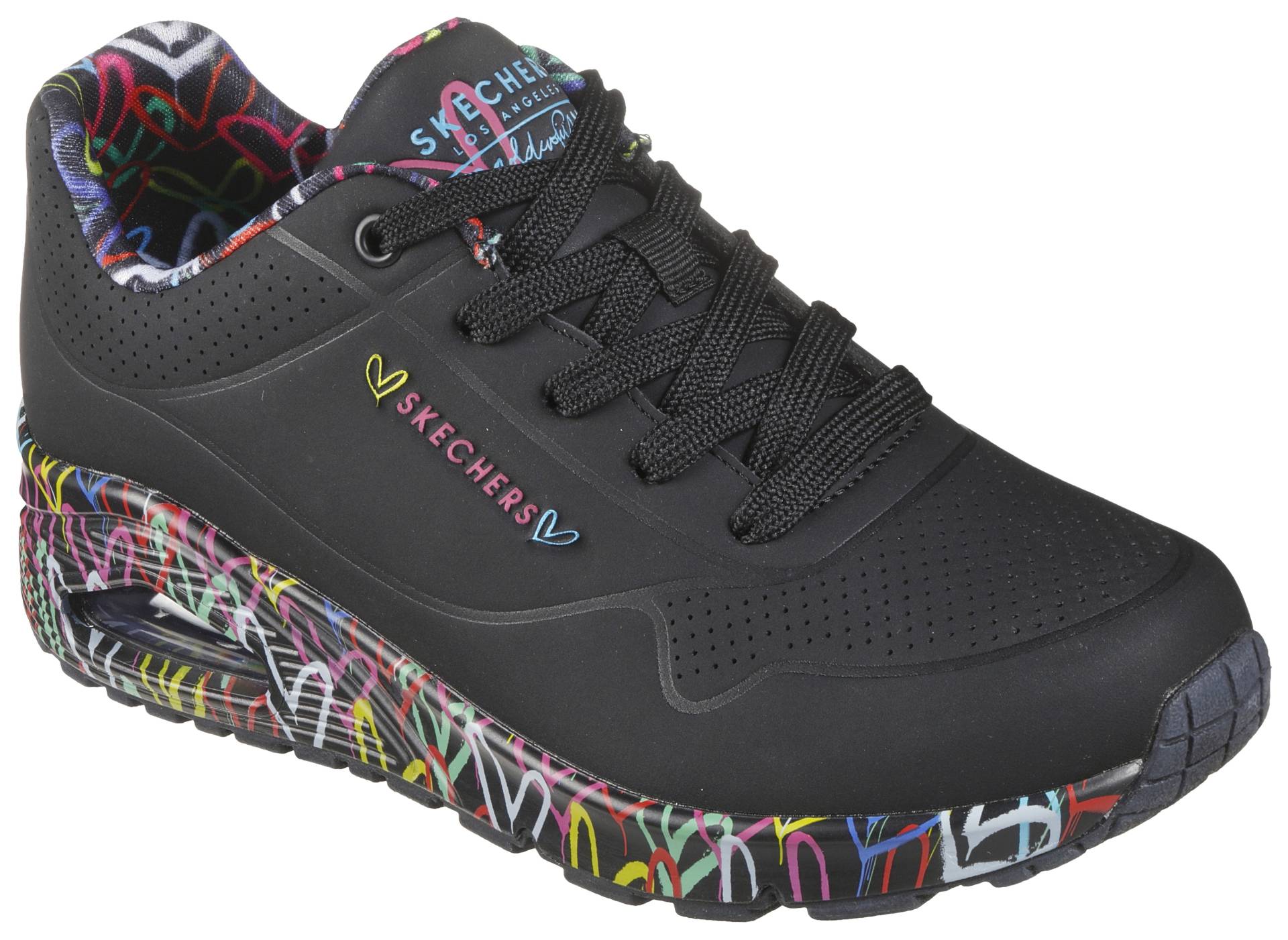 Skechers Wedgesneaker »UNO-LOVING LOVE«, Freizeitschuh, Halbschuh, Schnürschuh mit coolem Graffiti-Print Skechers Wedgesneaker »UNO-LOVING LOVE«, Freizeitschuh, Halbschuh, Schnürschuh mit coolem Graffiti-Print von Skechers