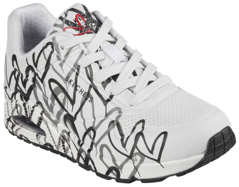 Skechers Wedgesneaker »UNO-SPREAD THE LOVE«, Freizeitschuh, Halbschuh, Schnürschuh mit auffälligem Graffiti-Print von Skechers