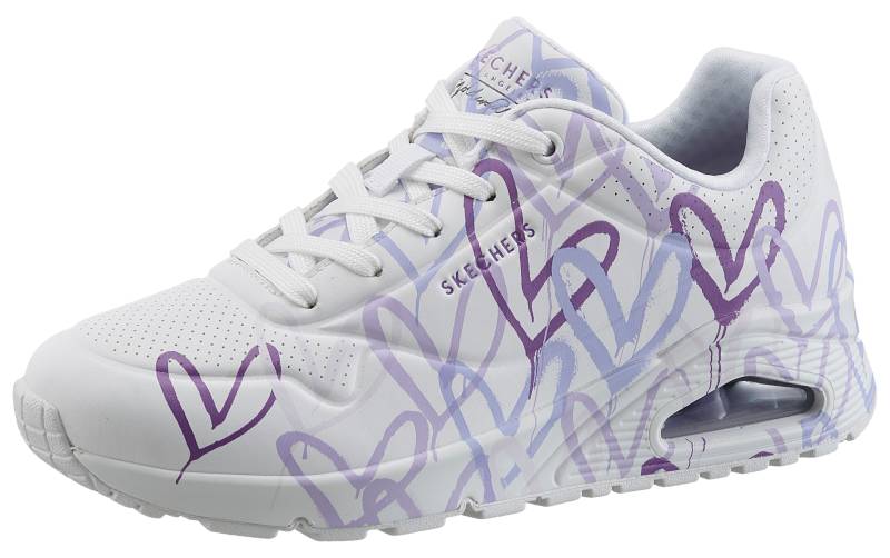 Skechers Wedgesneaker »UNO-SPREAD THE LOVE«, mit auffälligem Graffiti-Print, Freizeitschuh, Halbschuh, Schnürschuh von Skechers