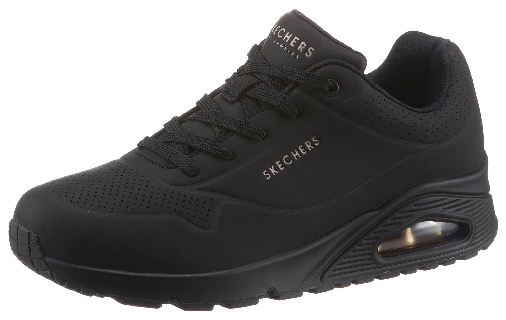 Skechers Wedgesneaker »Uno - Stand on Air«, mit feiner Perforation, Freizeitschuh, Halbschuh, Schnürschuh von Skechers