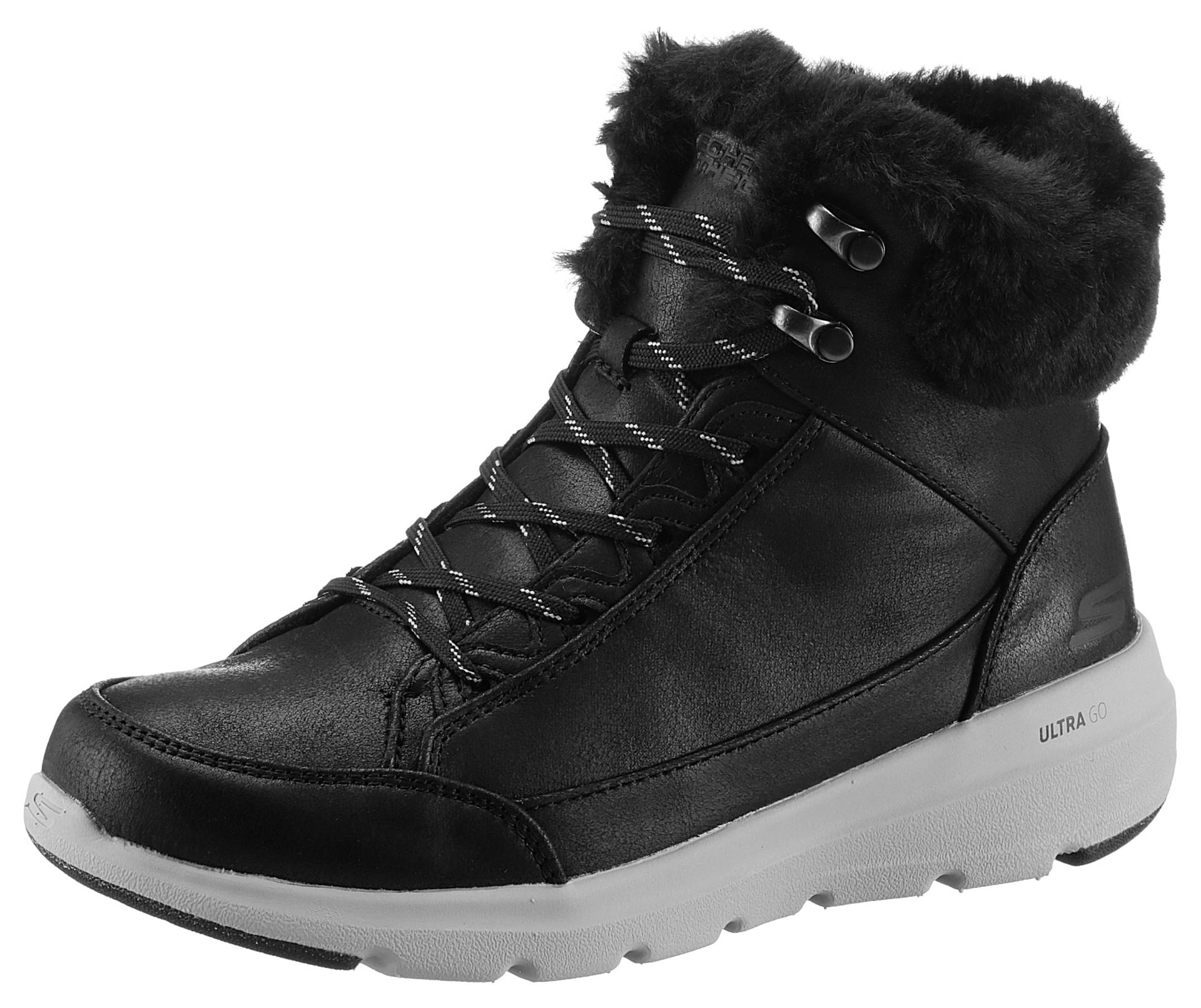 Skechers Winterboots »GLACIAL ULTRA-COZYLY«, Winterschuh, Snowboots, Schnürstiefel mit weichem Fellimitatbesatz von Skechers