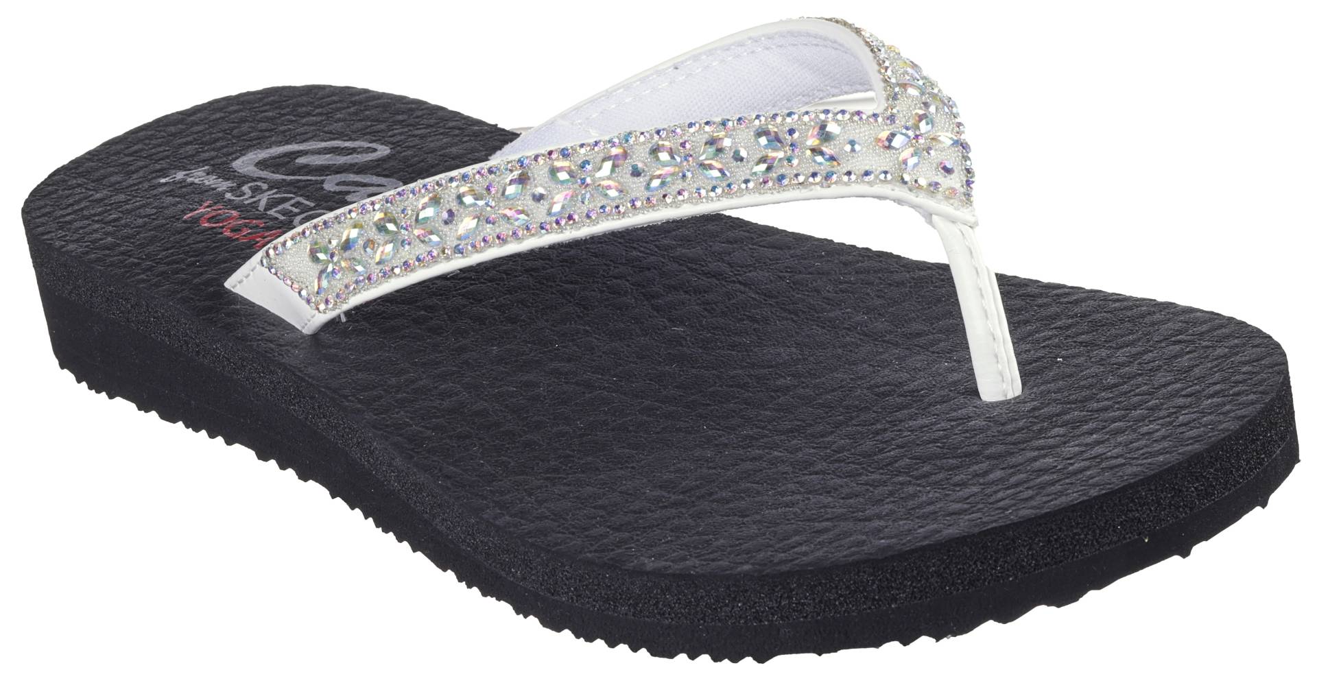 Skechers Zehentrenner »MEDITATION-BUTTERFLY GARDEN«, Sommerschuh, Schlappen, Poolsildes mit funkelnden Glitzersteinen von Skechers