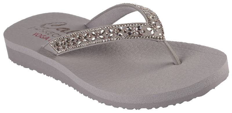 Skechers Zehentrenner »MEDITATION-BUTTERFLY GARDEN«, Sommerschuh, Schlappen, Poolsildes mit funkelnden Glitzersteinen von Skechers