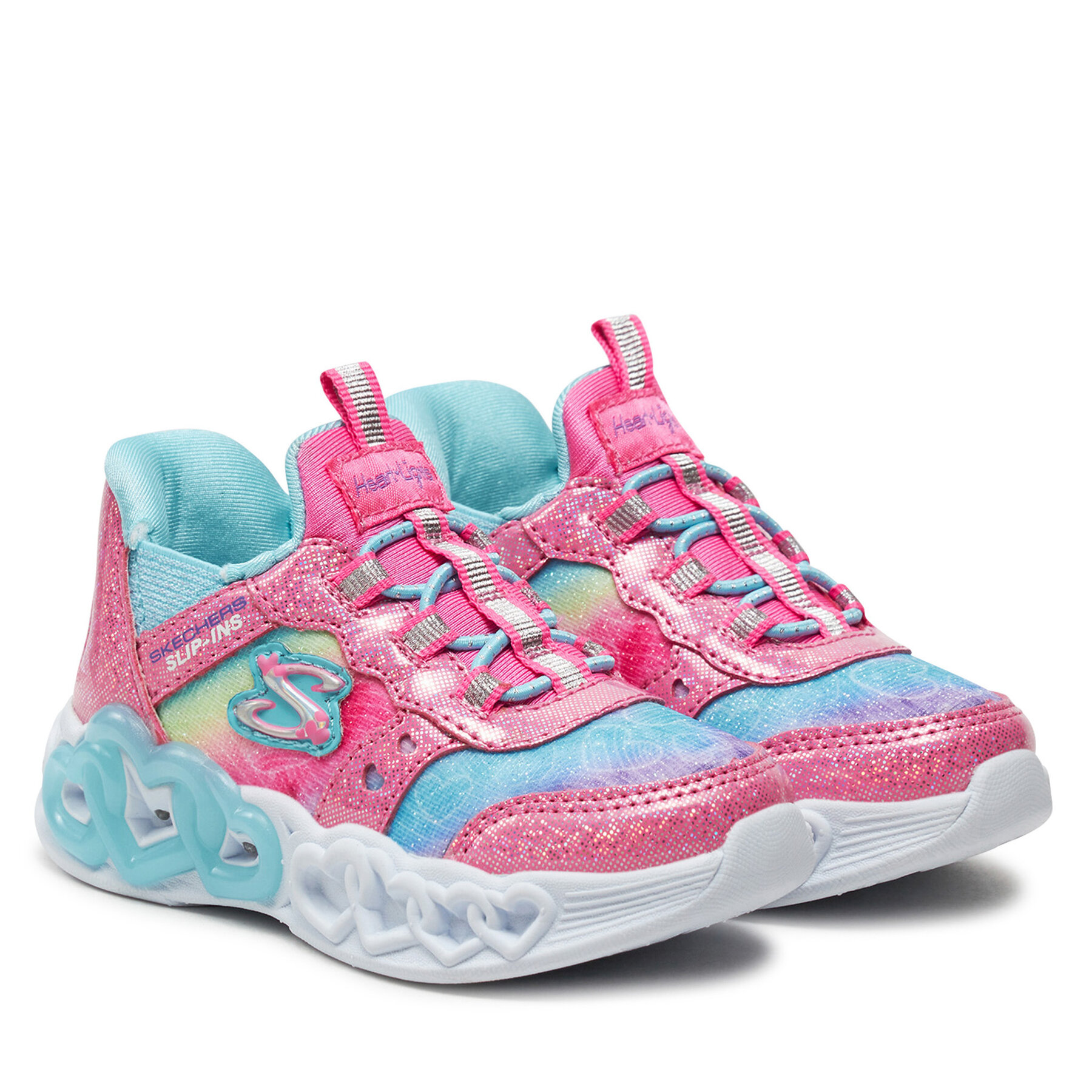 Sneakers Skechers Infinite Heart Lights 303755N/PKMT Silberfarben von Skechers