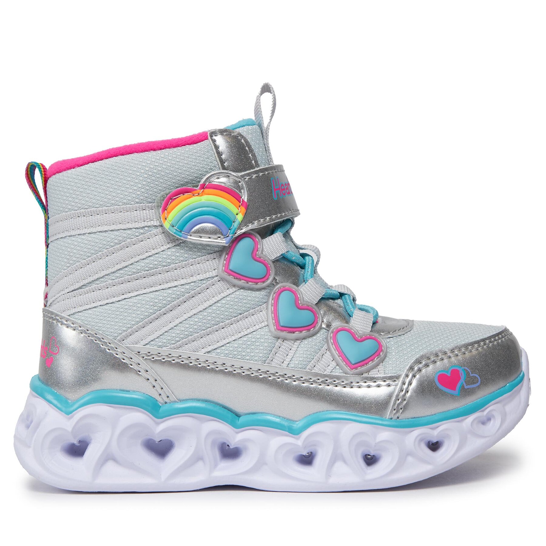 Stiefel Skechers Heart Lights Sweet Styling 302668L/SMLT Silberfarben Stiefel Skechers Heart Lights Sweet Styling 302668L/SMLT Silberfarben von Skechers