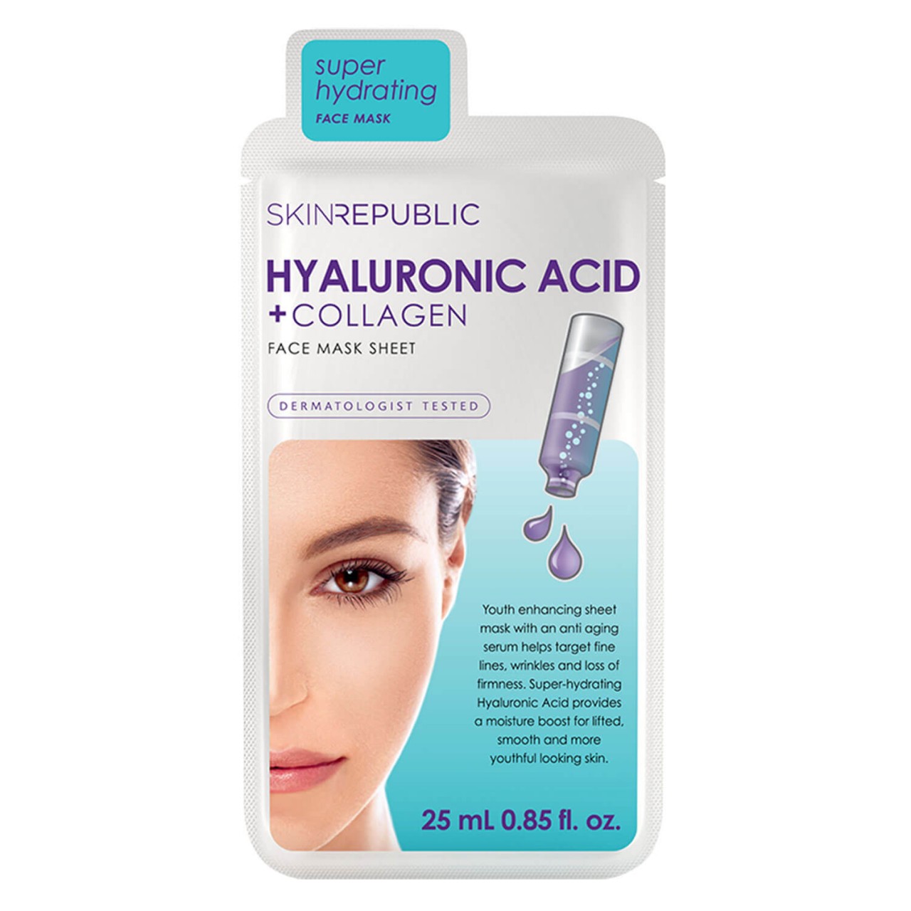 Skin Republic - Hyaluronic Acid + Collagen Face Mask von Skin Republic