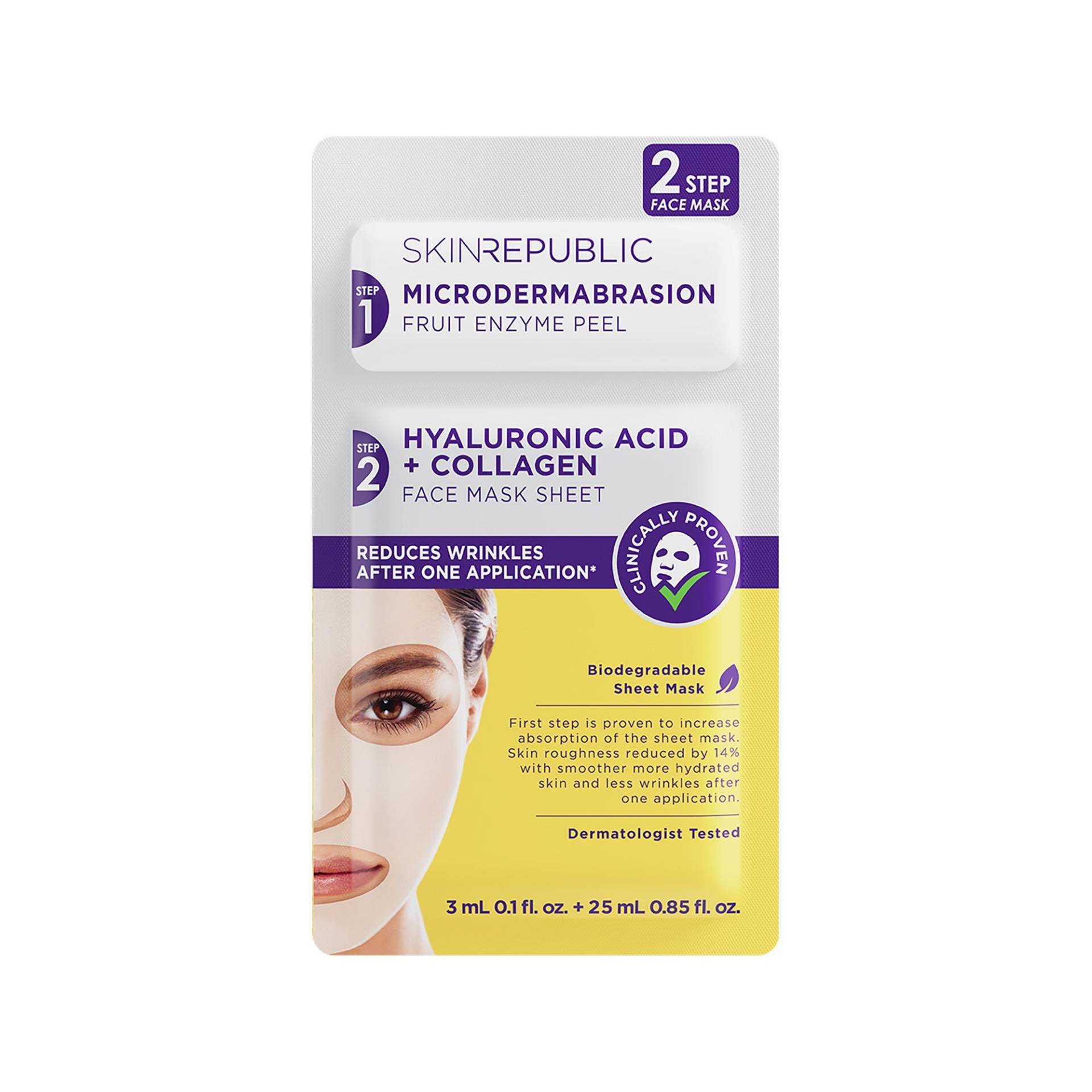 2 Step Hyaluronic Acid & Collagen Face Mask Damen  1 pezzo von Skin republic