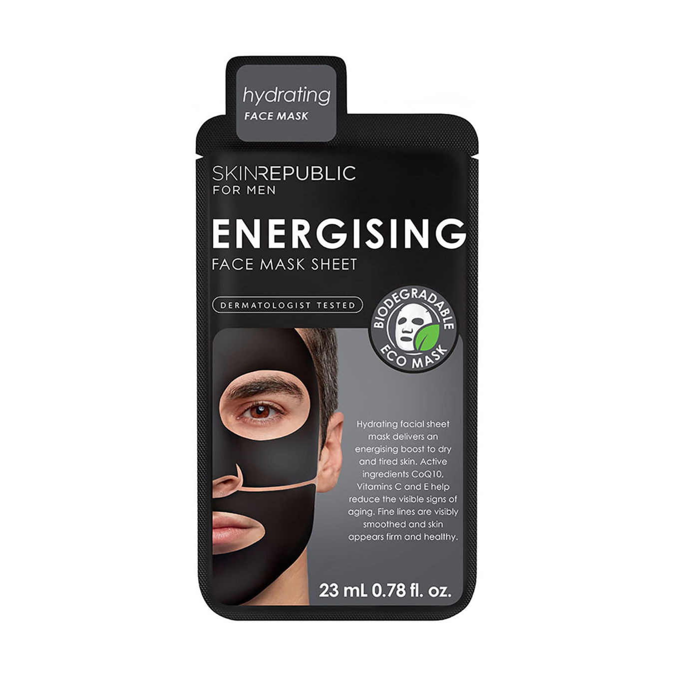 SKINREPUBLIC Men's Energising Face Mask Sheet von Skinrepublic