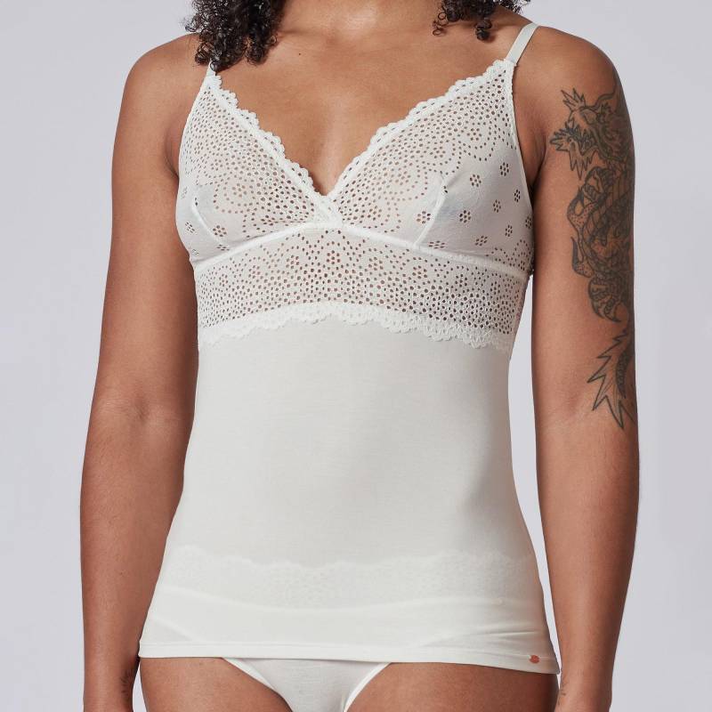 Top Mit Spaghettiträgern Damen Ecru 42 von Skiny