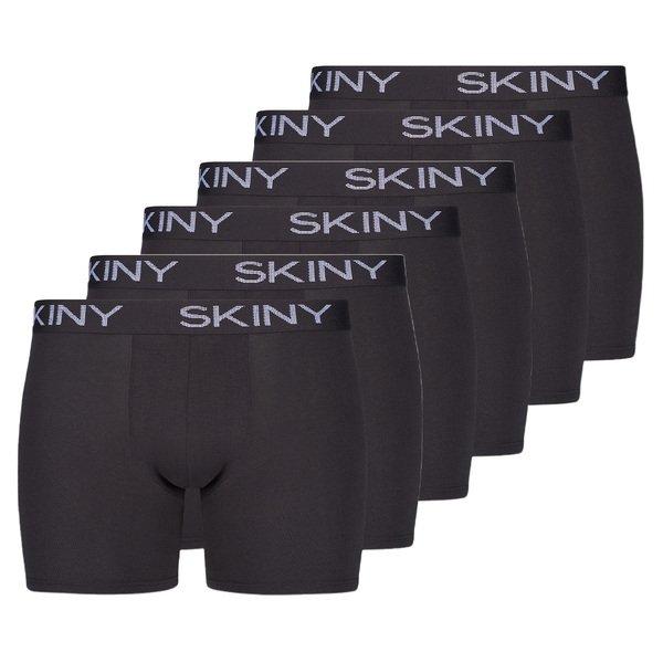 Skiny - 6er Pack Cotton Long Short / Pant, für Herren, Schwarz, Größe XXL von Skiny