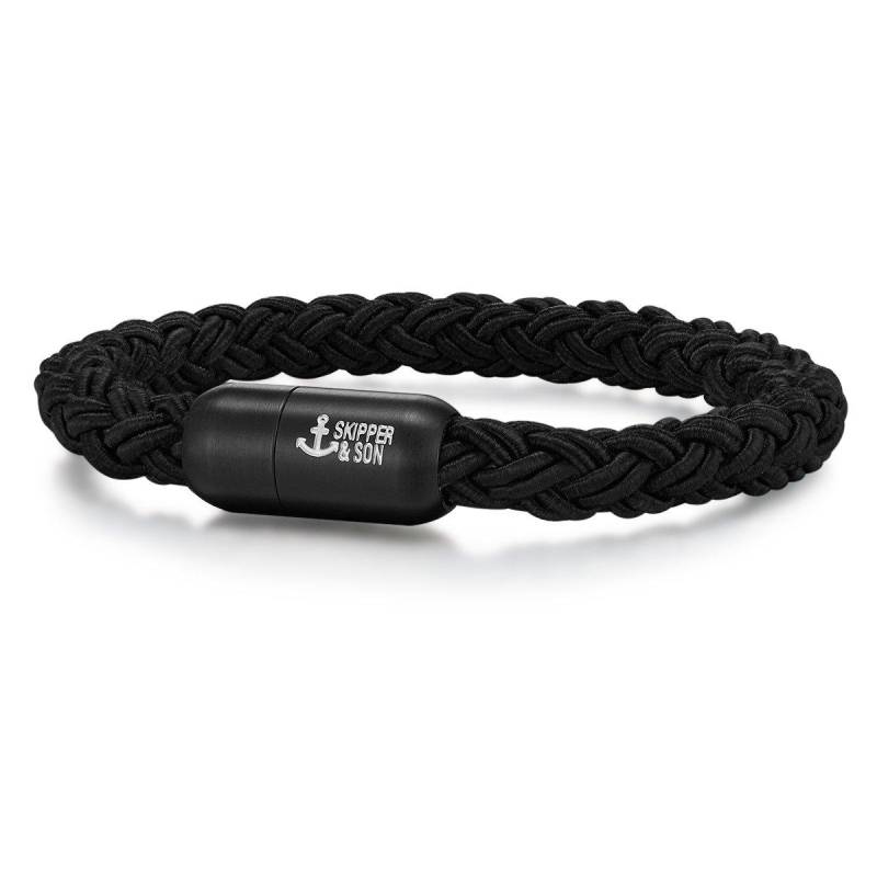 Armband Herren Schwarz 19cm von Skipper & Son