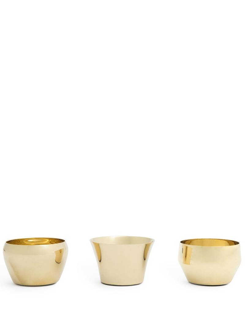 Skultuna Kin 3 pack candleholder set - Gold von Skultuna