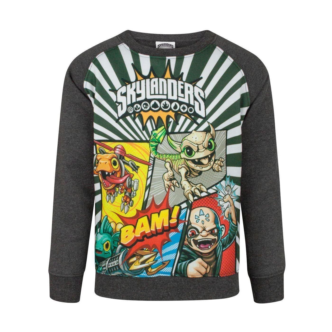 Sweatshirt Jungen Grau 116 von Skylanders