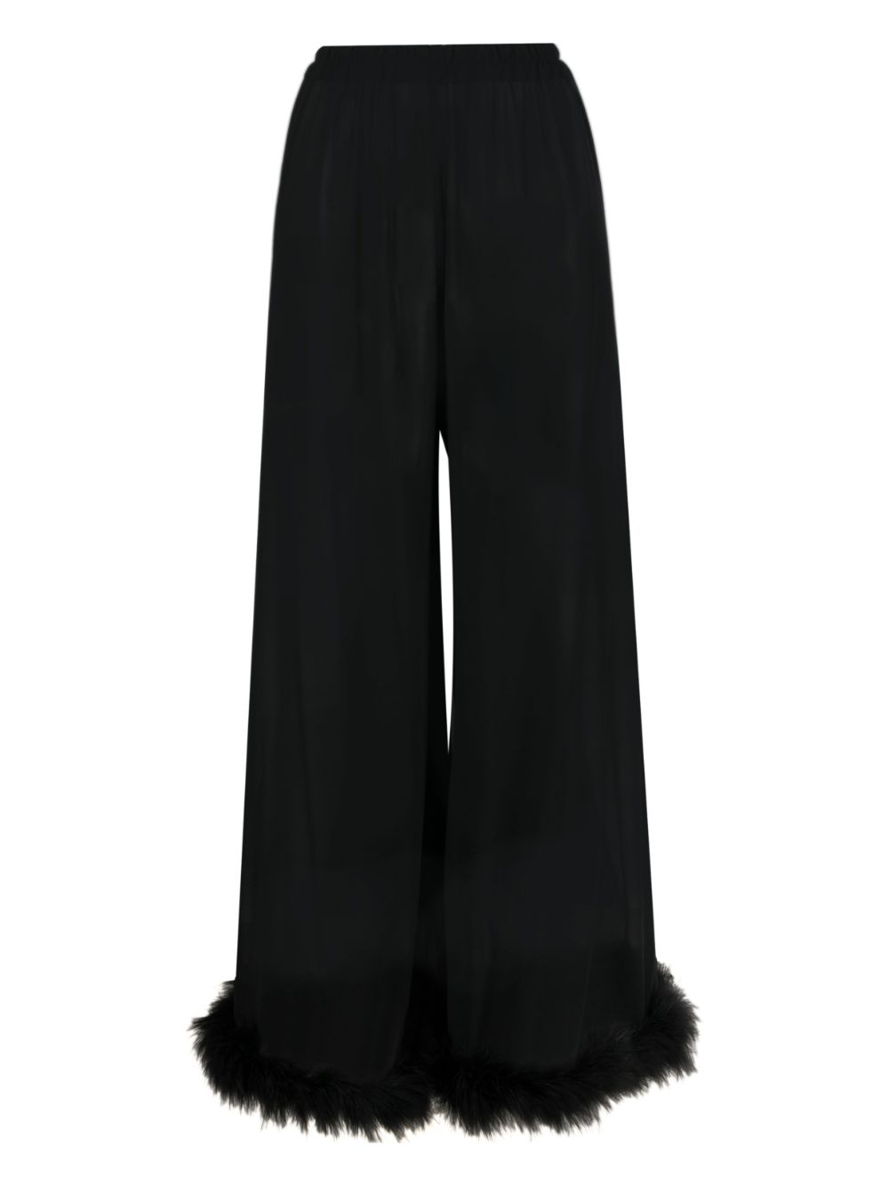 Sleeper Boudoir feather-trim trousers - Black von Sleeper