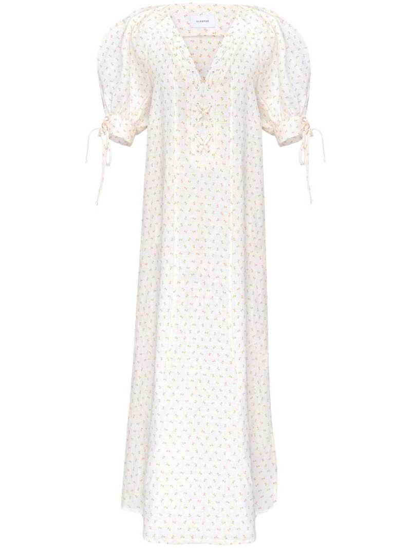 Sleeper Garden linen maxi dress - White von Sleeper