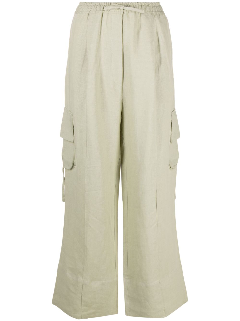 Sleeper Safari linen cargo trousers - Green von Sleeper