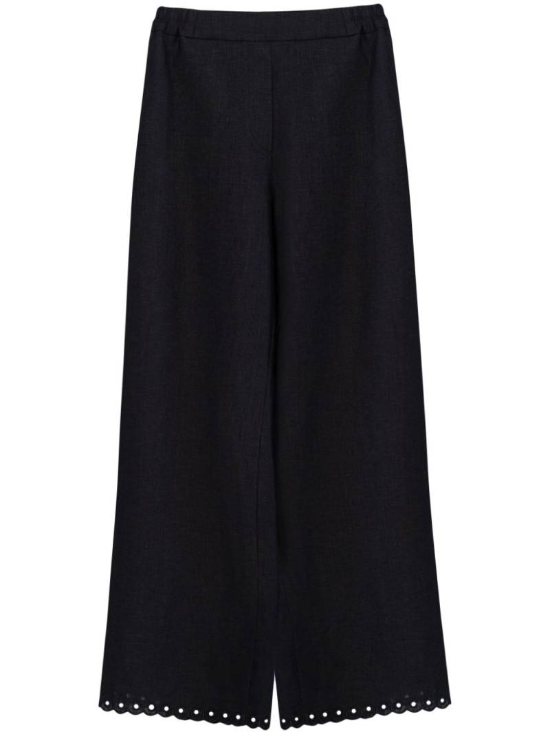 Sleeper Sofia wide-leg linen trousers - Black von Sleeper