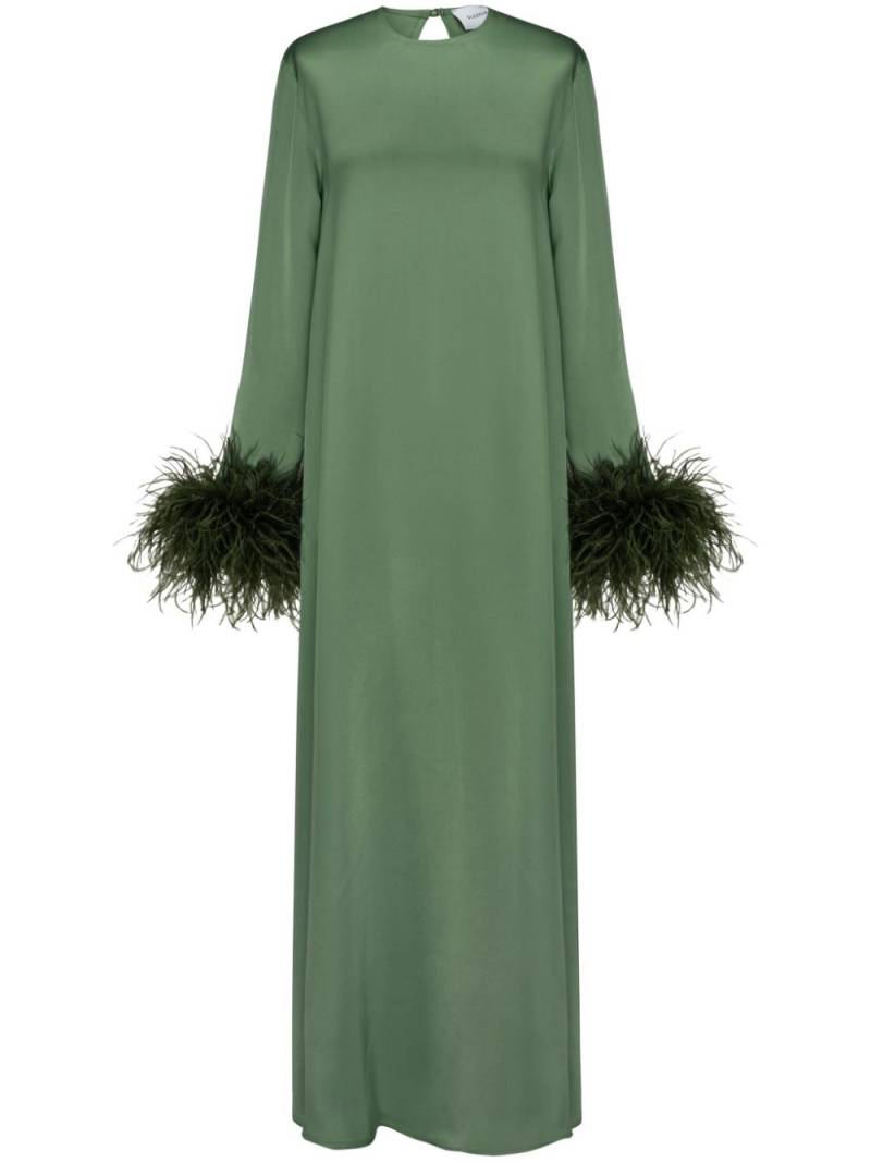 Sleeper Suzi feather-detail maxi dress - Green von Sleeper