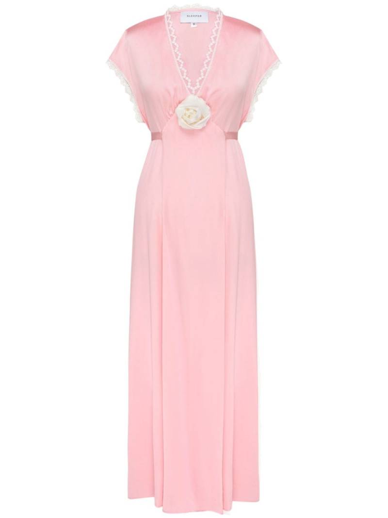 Sleeper The Genus satin dress - Pink von Sleeper