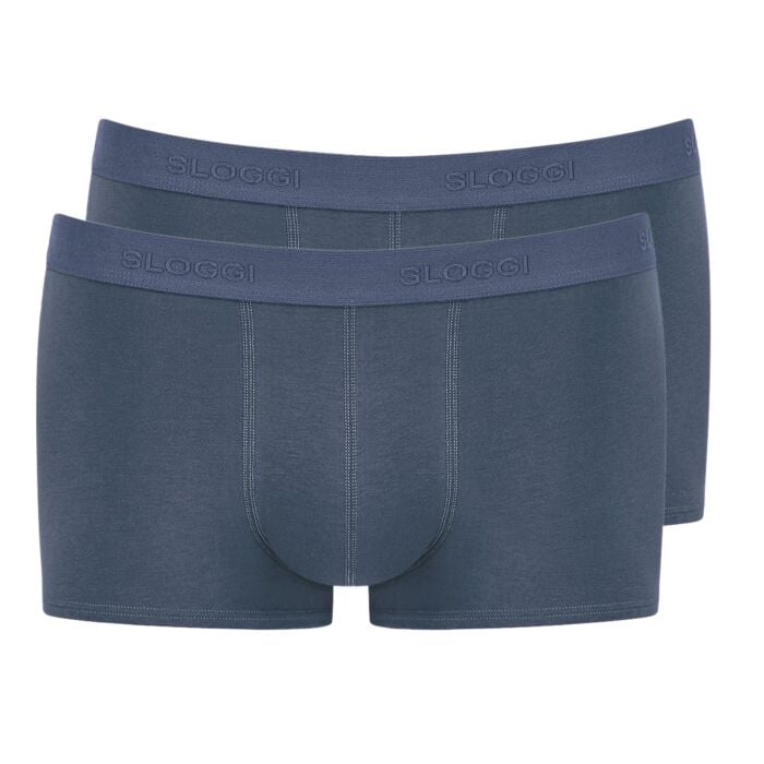 Sloggi Men Slip Basic Hipster Duo-Pack, blau-grau, 52 von Sloggi