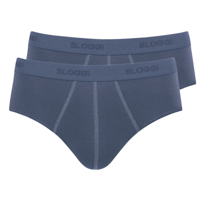 Sloggi Men Slip Basic Midi Duo-Pack, graublau, 52 von Sloggi