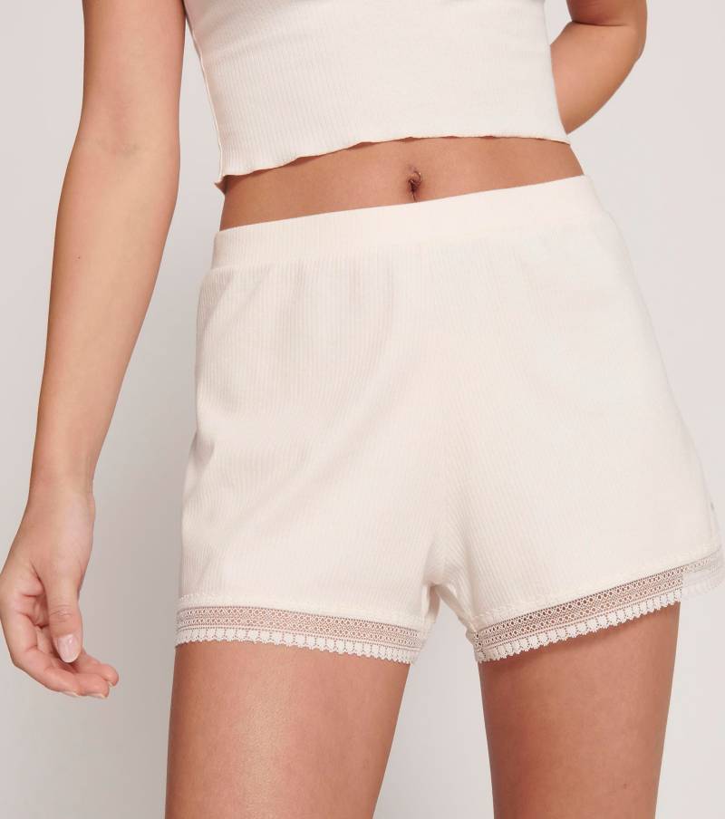 sloggi Relaxshorts »GO Ribbed Short«, Short mit lockerer Passform, weicher Spitzenbesatz von sloggi